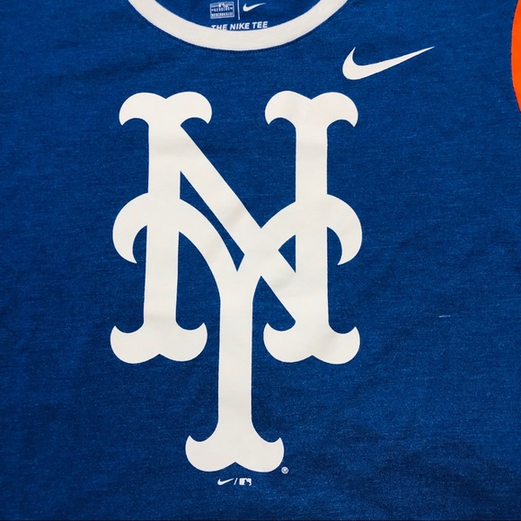 Nike NY Mets Athletic Cut T Shirt Sz Large Womens - Picture 2 of 8